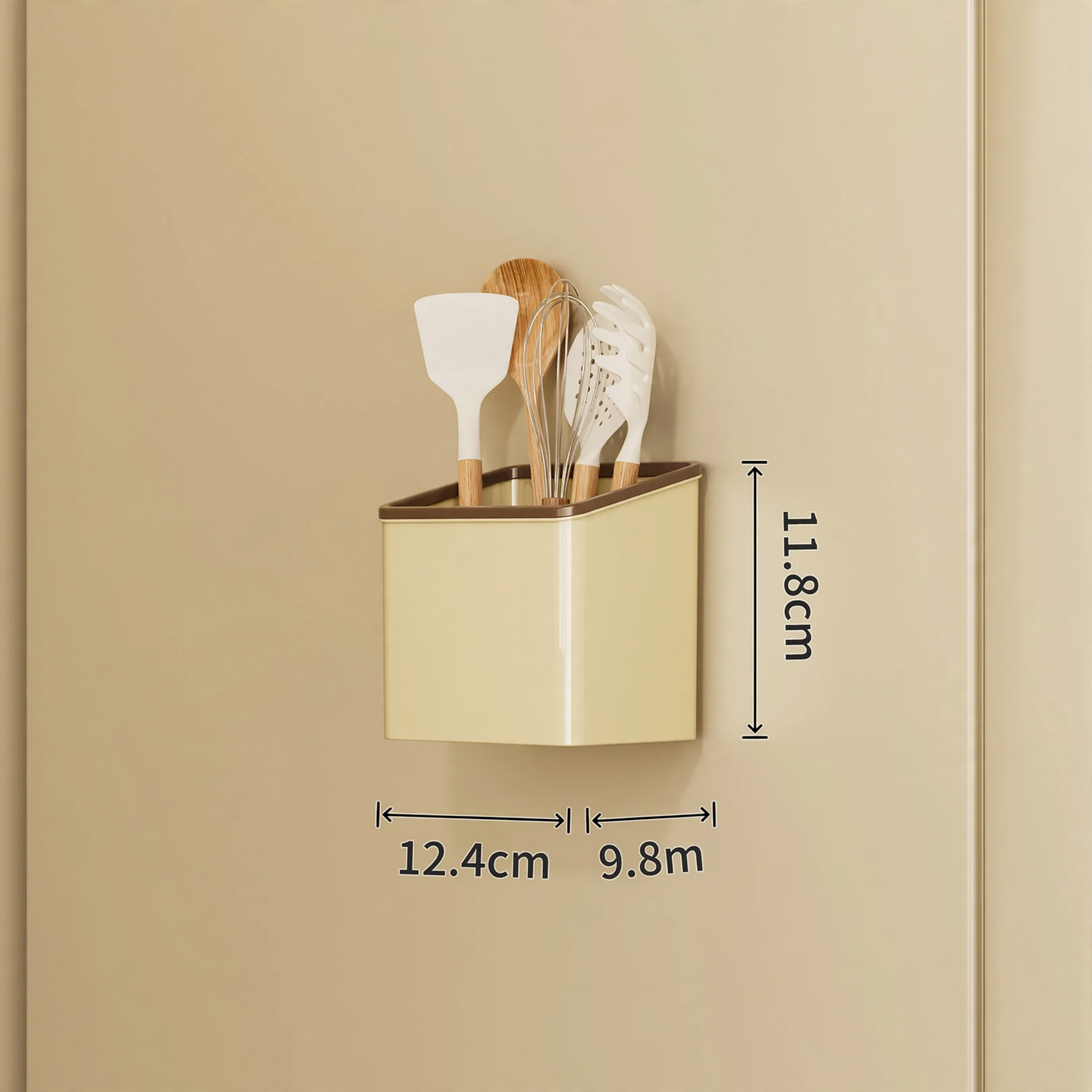 Magnetic kitchen storage box for refrigerator door