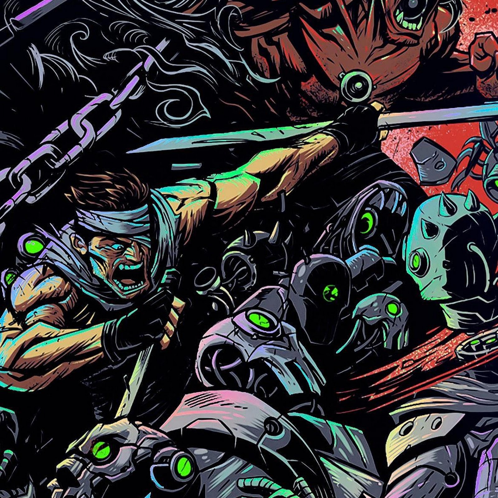 Download Metallica Fantasy Battle Illustration Full HD iPhone