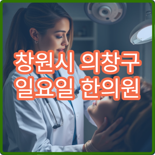 창원시 의창구 일요일 한의원 진료 병원 교통사고 치료 가능