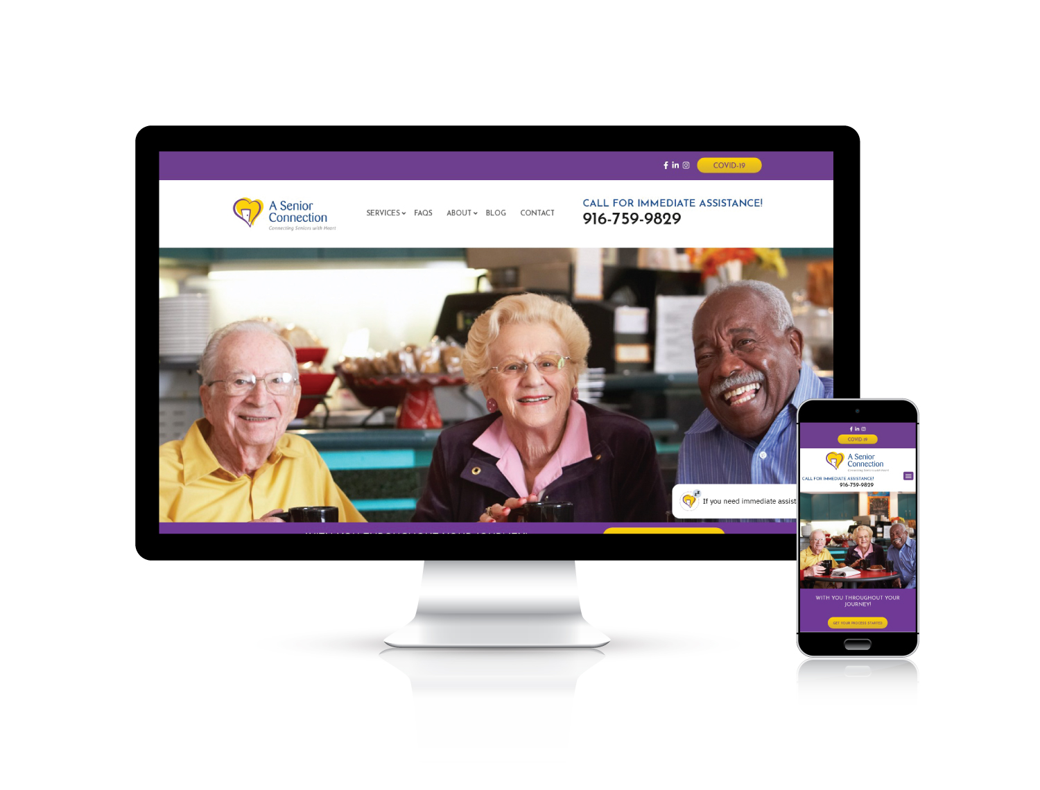 A Senior Connection website design portfolio project