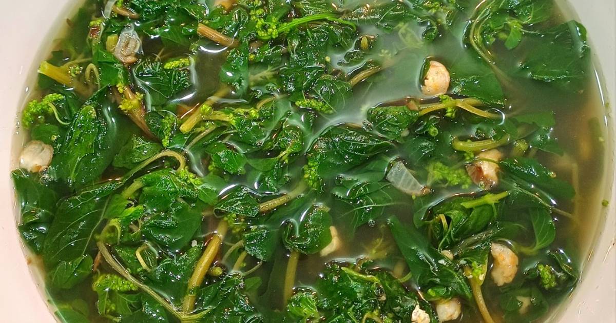 Canh rau dền nấu tôm khô