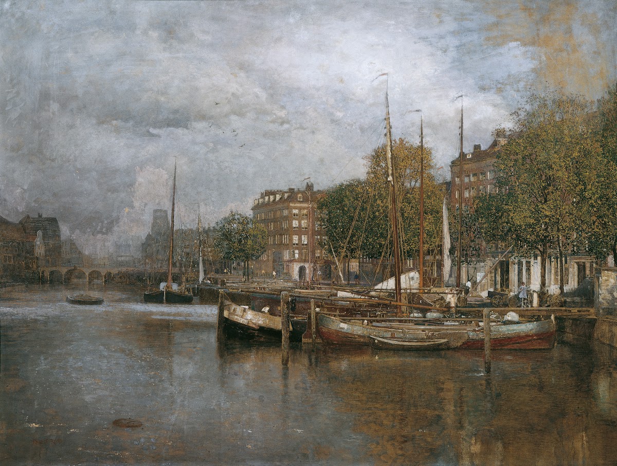 Kanal in Rotterdam 1900 1906