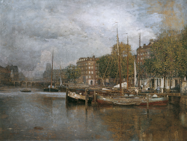 Kanal in Rotterdam 1900 1906