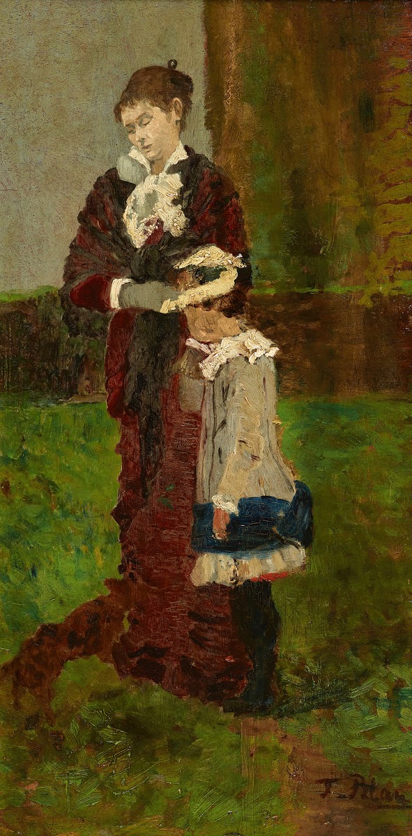 Dame mit Kind 1881
