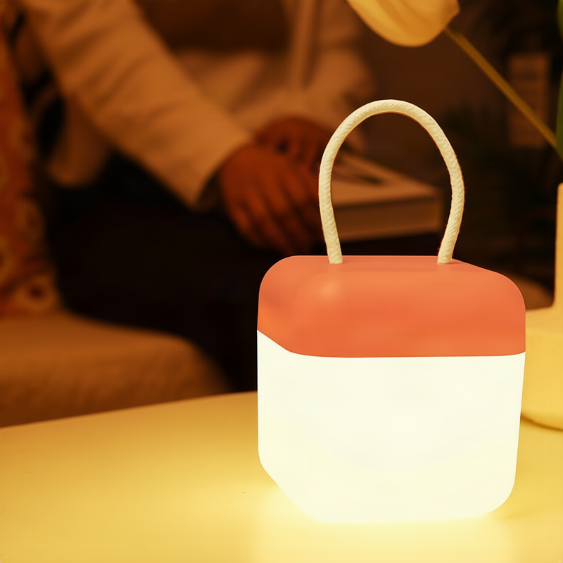 Tragbare LED-Laterne mit Silikon, 10,5 cm