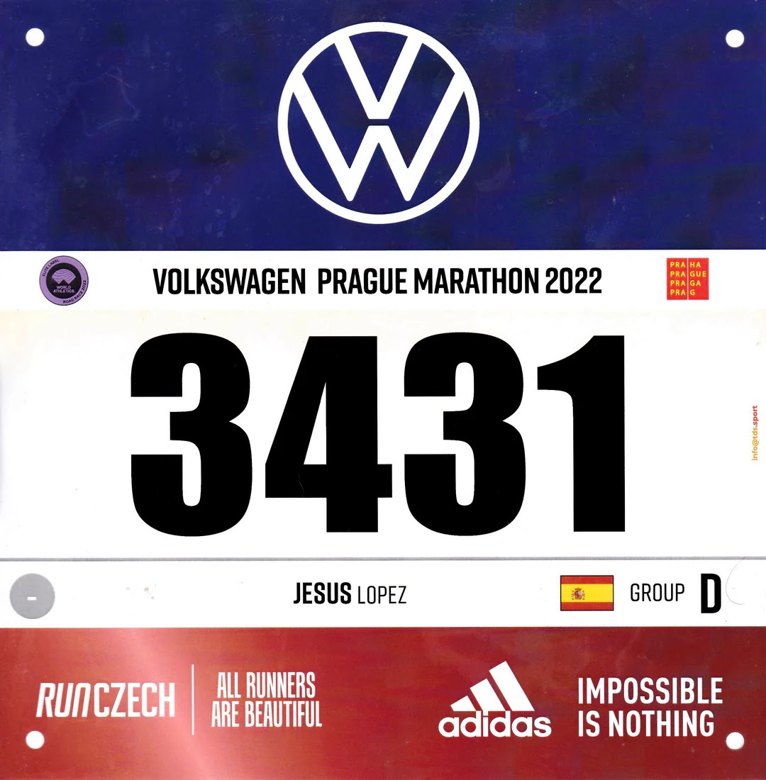 Dorsal de Prague Marathon