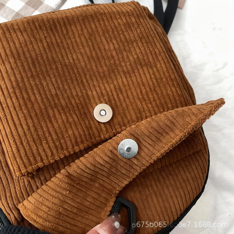 Mini backpack, corduroy, durable and theft-proof