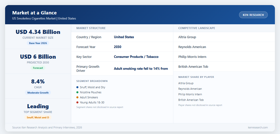 Market at a Glance - US Smokeless Cigarettes Market