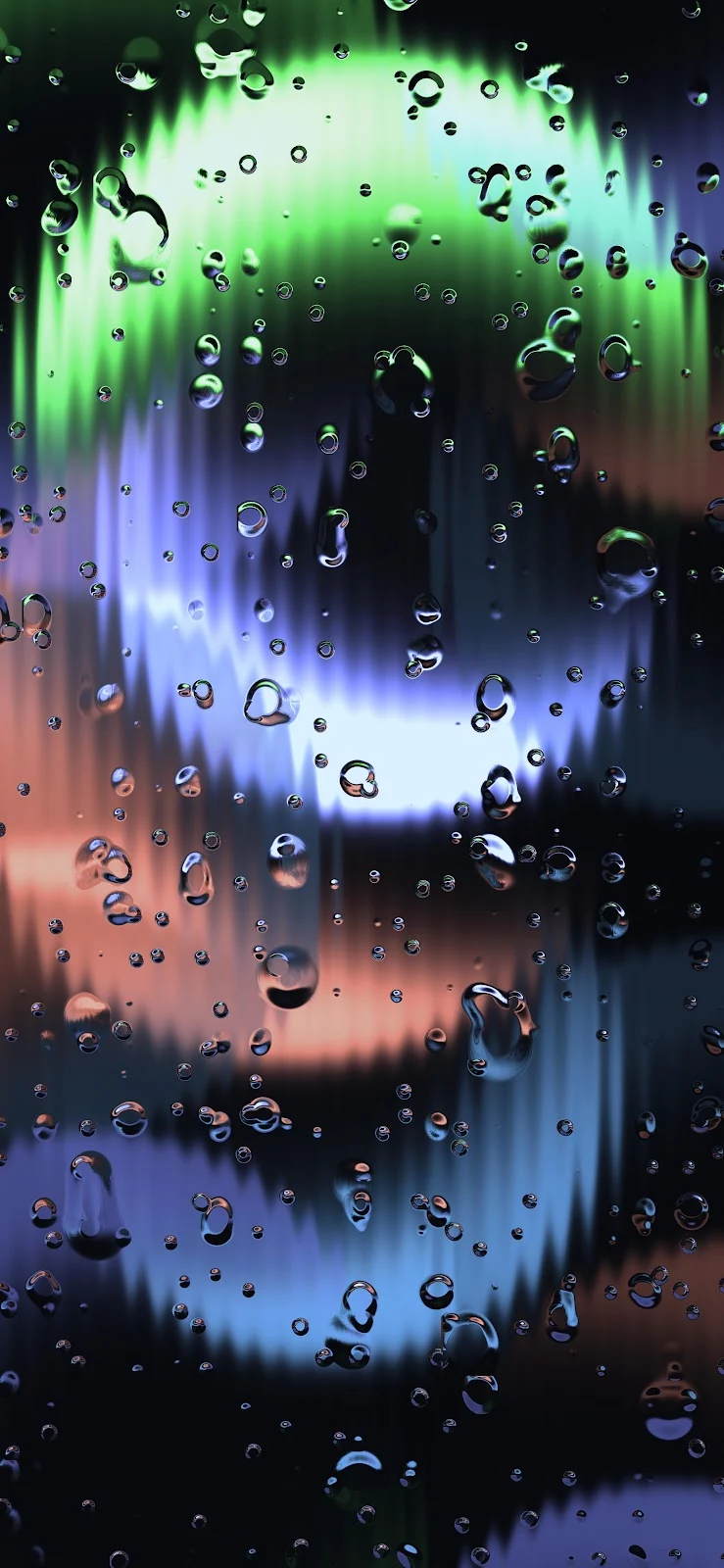 Abstract Rain Droplets On Window - Macro Photography 5K iPhone Wallpaper (3544x7678)