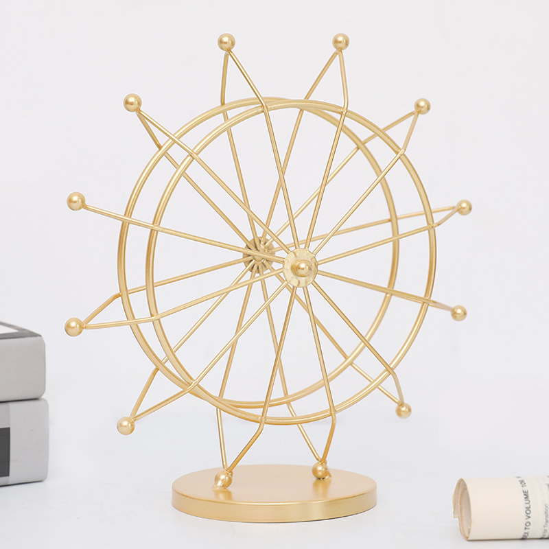 Rotating Ferris wheel model, iron, European style