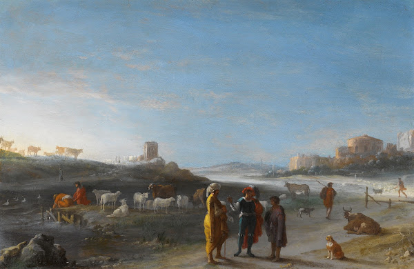 An Italianate Landscape with an unidentified Subject from the Old Testament c 16
