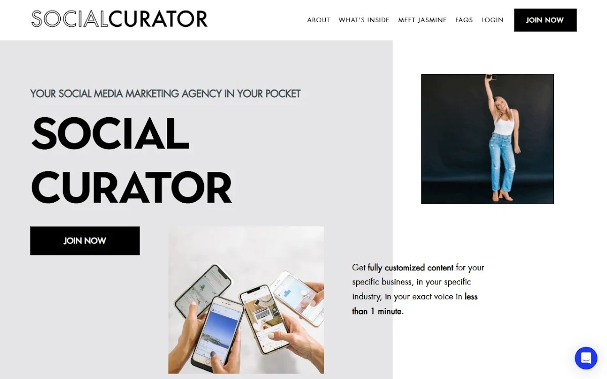 Captura de Social Curator
