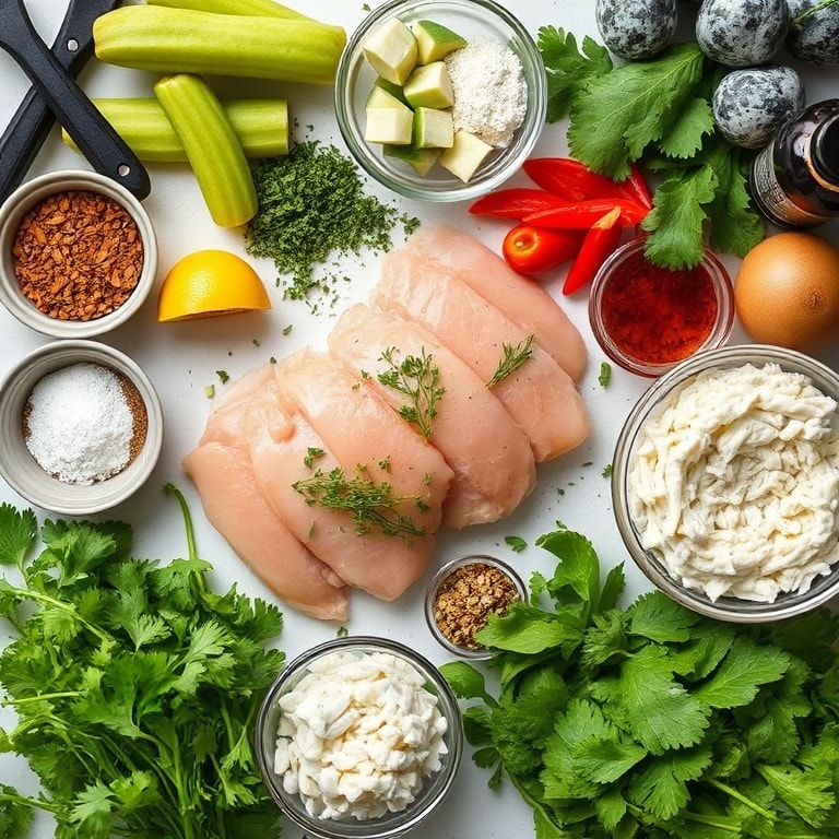 Ingredients for Easy Dill Pickle Ranch Smash Chicken Tacos for Quick Weeknight Fun