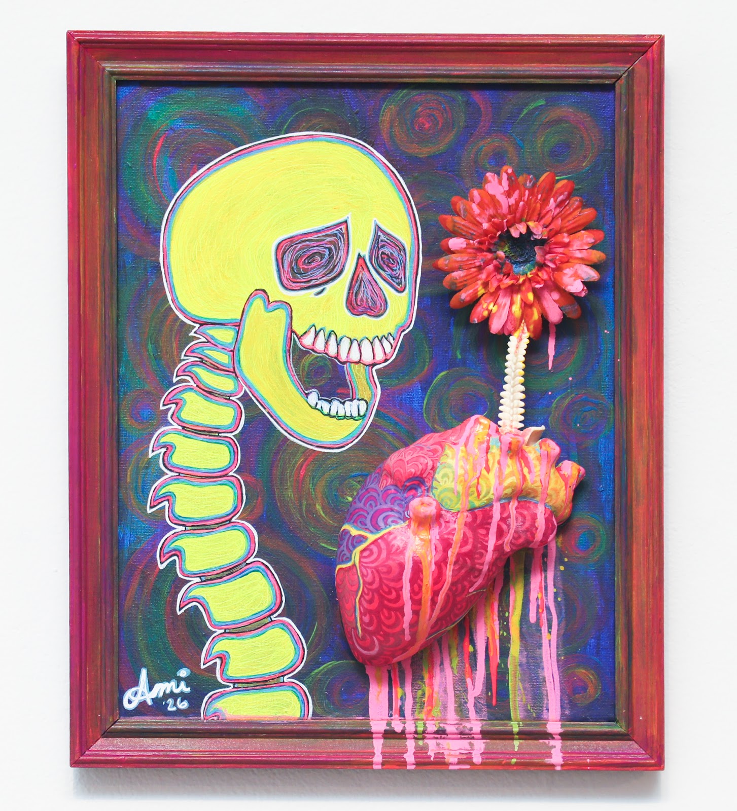 Mixed media: Acrylic, Assemblage on Canvas