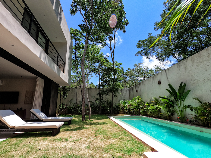 Habitat home available on Airbnb — pool