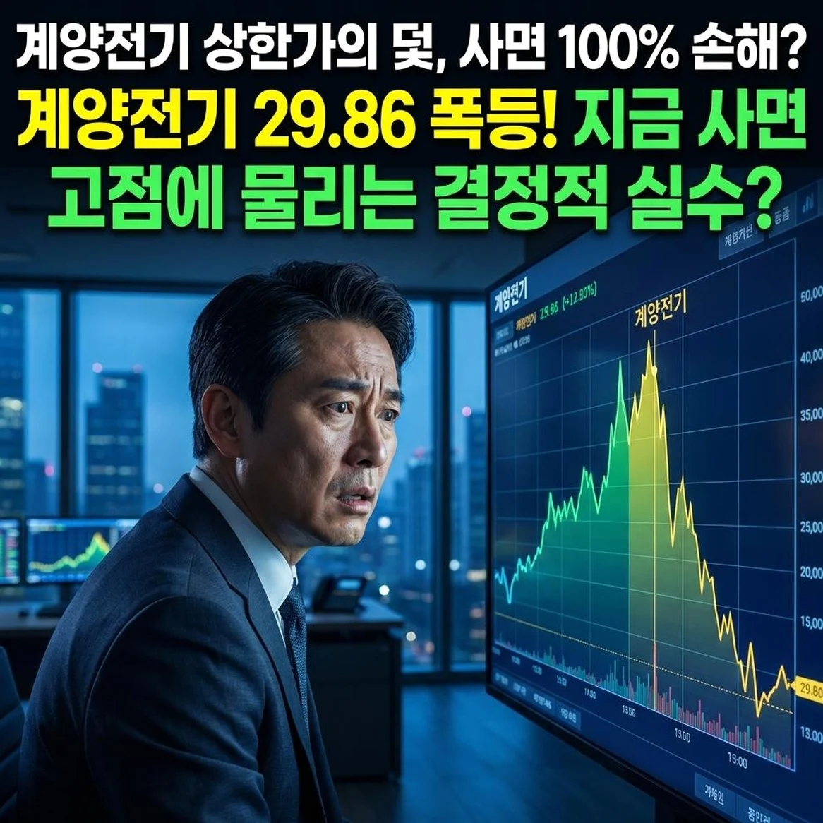 계양전기 상한가에 덜컥 올라타면 100% 손해 보는 진짜 이유, 배당 없는 종목의 처참한 실습