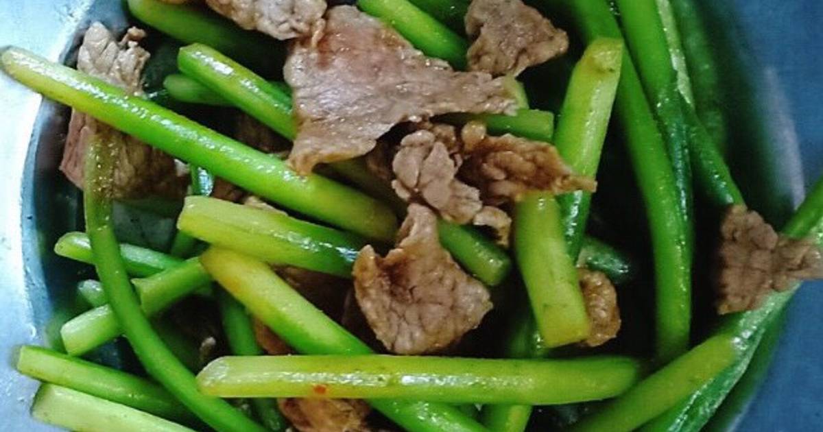 Bò xào ngồng tỏi