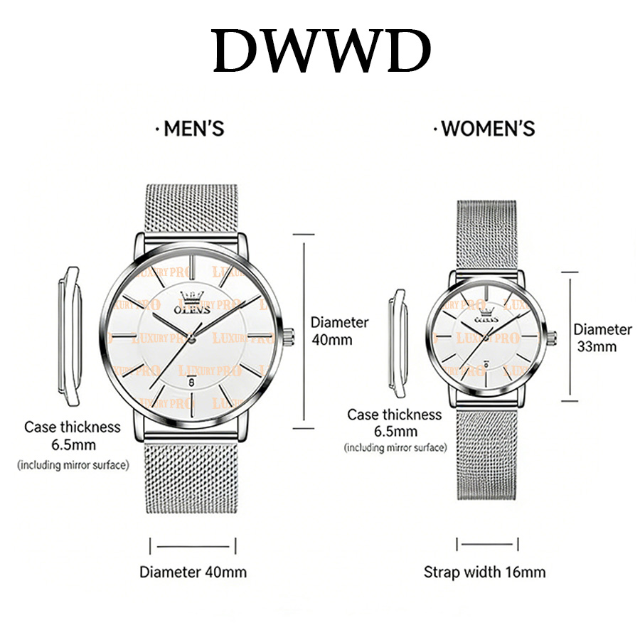 Mesh Strap Quartz Watch-Silver