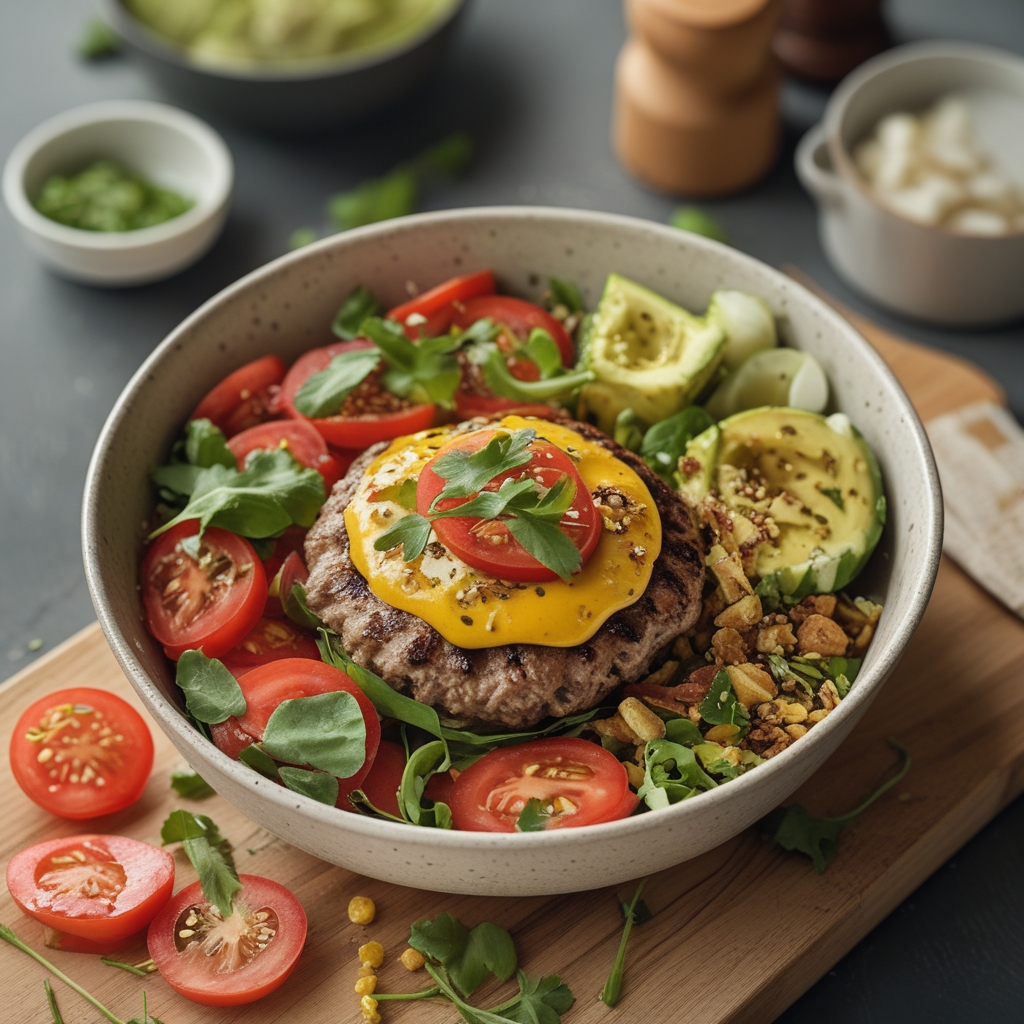 Viral Smash Burger Bowls with Tangy Pickle Aioli & Crispy Onion Straws