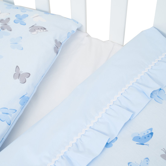 Детская сменная постель 3 эл Twins Romantic Spring collection Butterfly голубой 