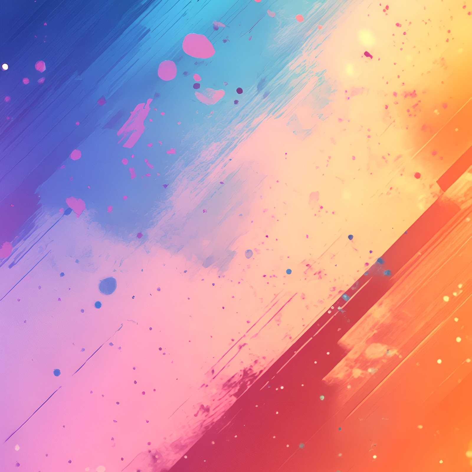 Download Vibrant Diagonal Rainbow Paint Strokes 2K iPhone