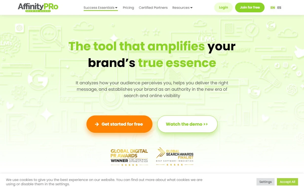 Captura de Link Affinity-Ethical link building tool