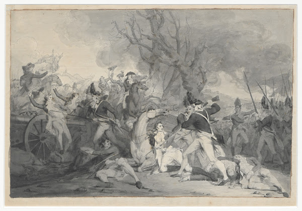 Death of General Mercer Sketch for The Battle of Princeton 3 1786