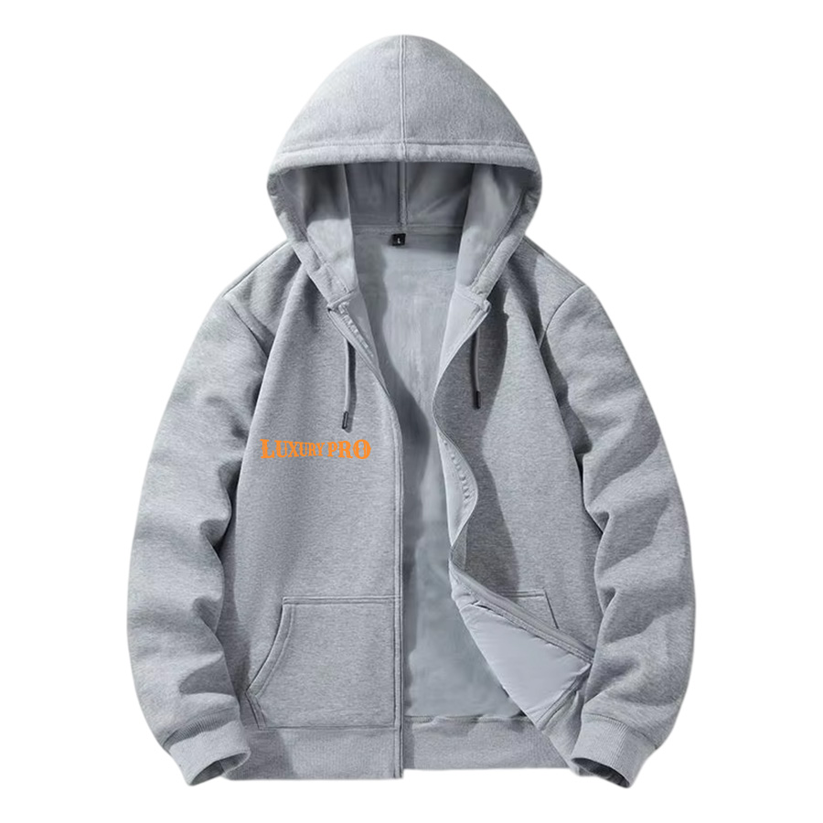 2D Thick Fleece Zip-Up Sweatshirt