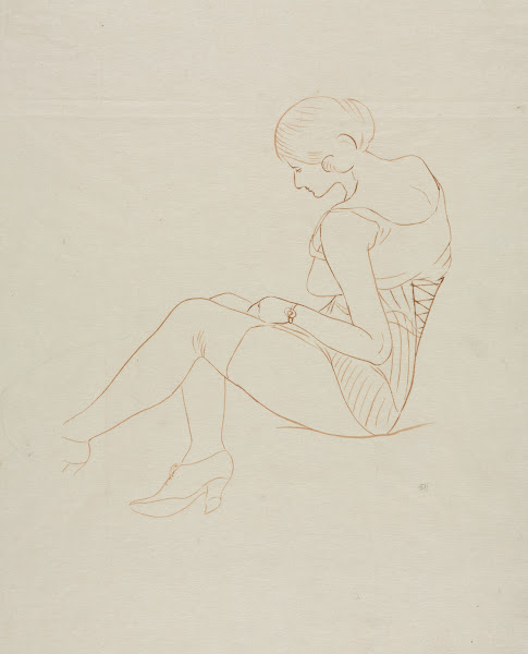Semi nude Woman Seated early 20th century