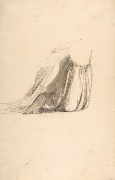 Drapery Study for Sainte Clotilde 19th century