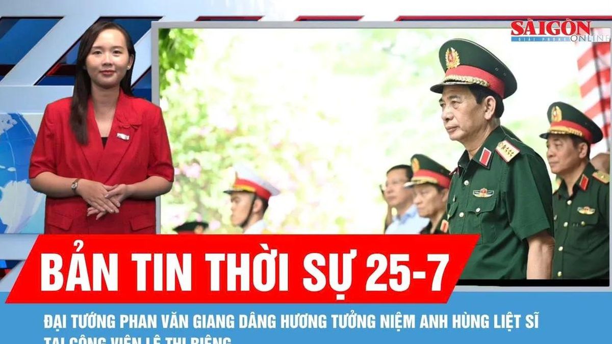 Bản tin thời sự 25-7: Đại tướng Phan Văn Giang dâng hương tưởng niệm Anh hùng liệt sĩ tại Công viên Lê Thị Riêng - Báo Sài Gòn Giải Phóng