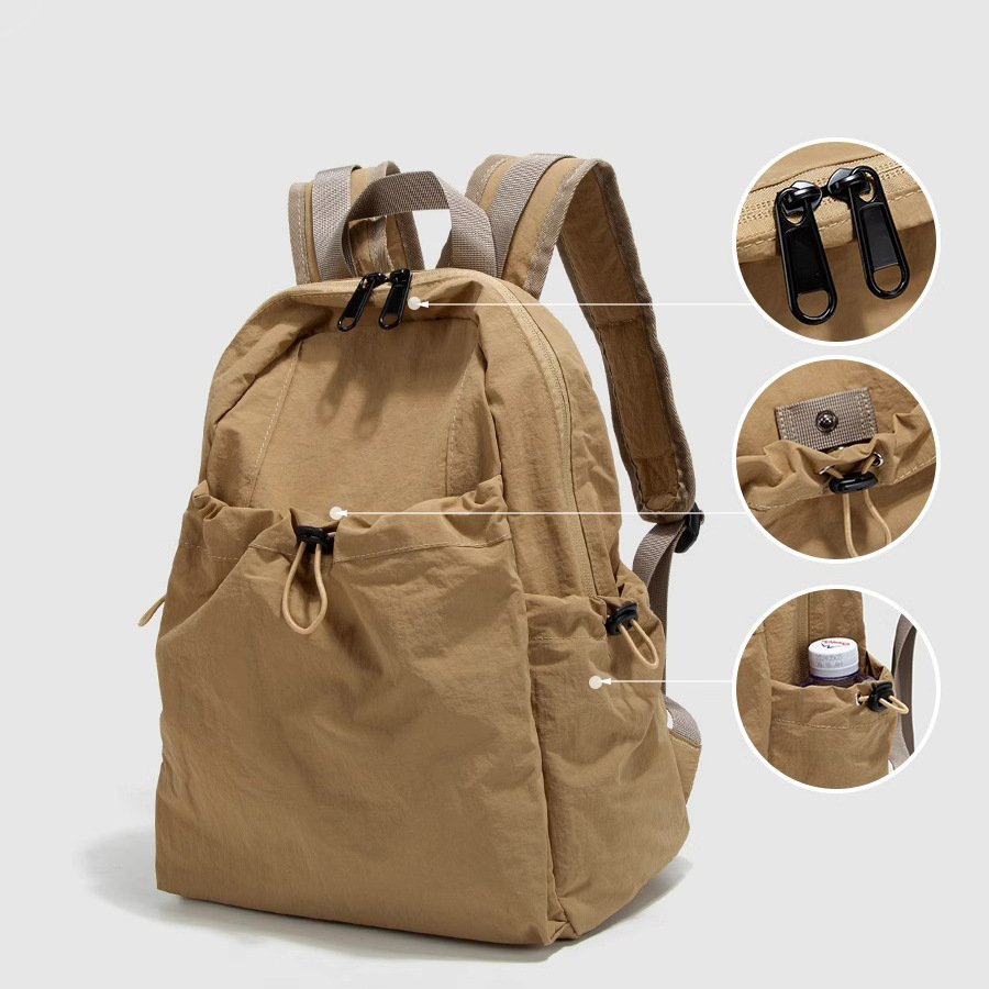 Travel backpack, nylon, waterproof, breathable