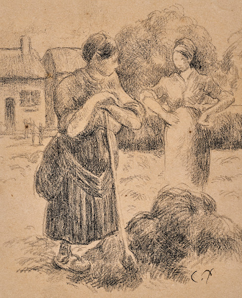 Paysanne à la fourche circa 1891