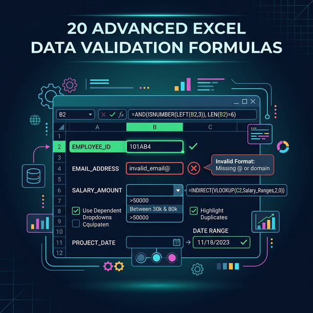 20 Công Thức Data Validation Nâng Cao Trong Excel