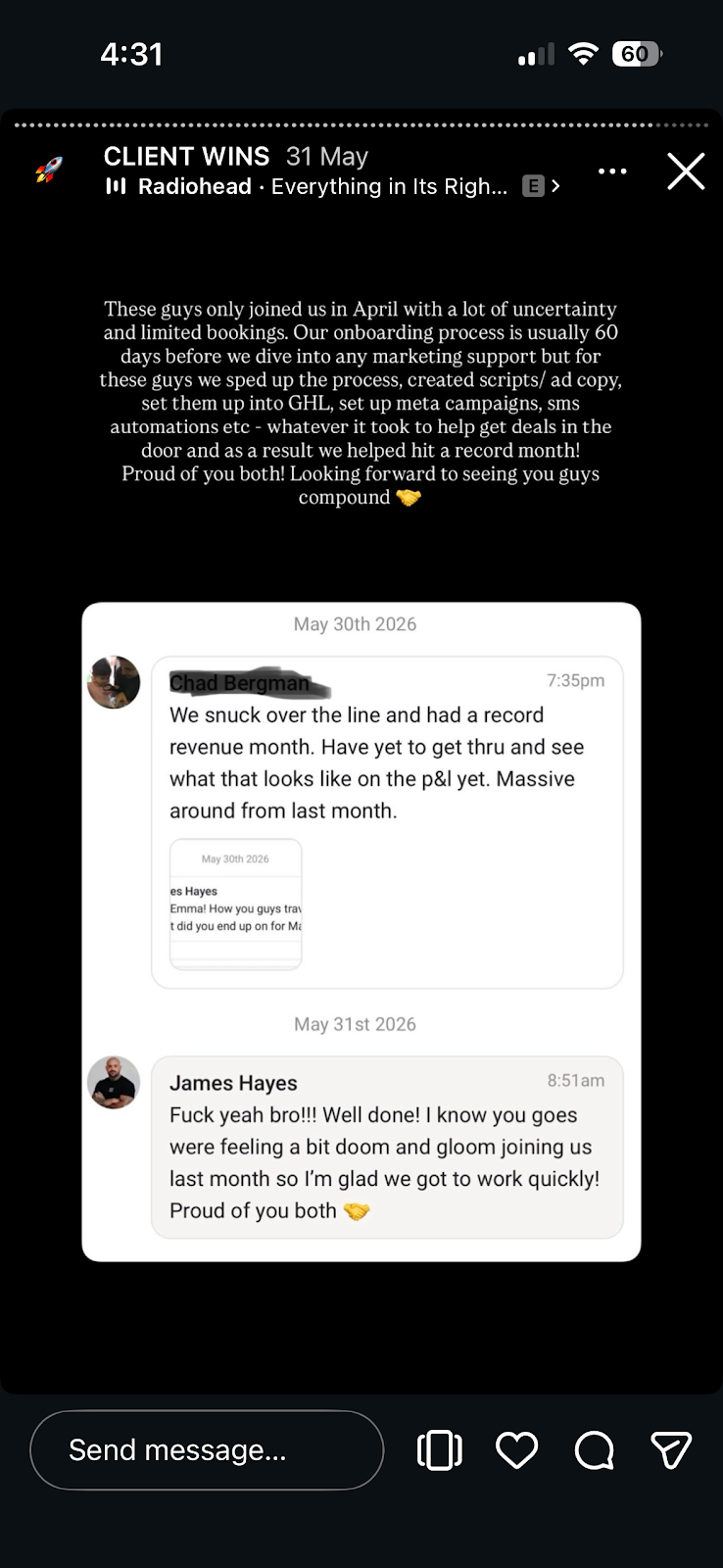 Client win