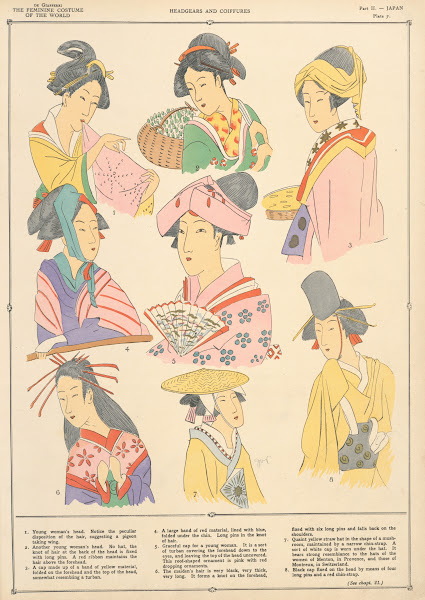 Japan  Headgears and coiffeurs 1926 1927