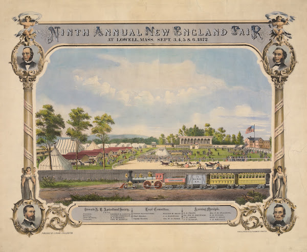 Ninth annual New England Fair at Lowell Mass Sept 3 4 5  6 1872 1872