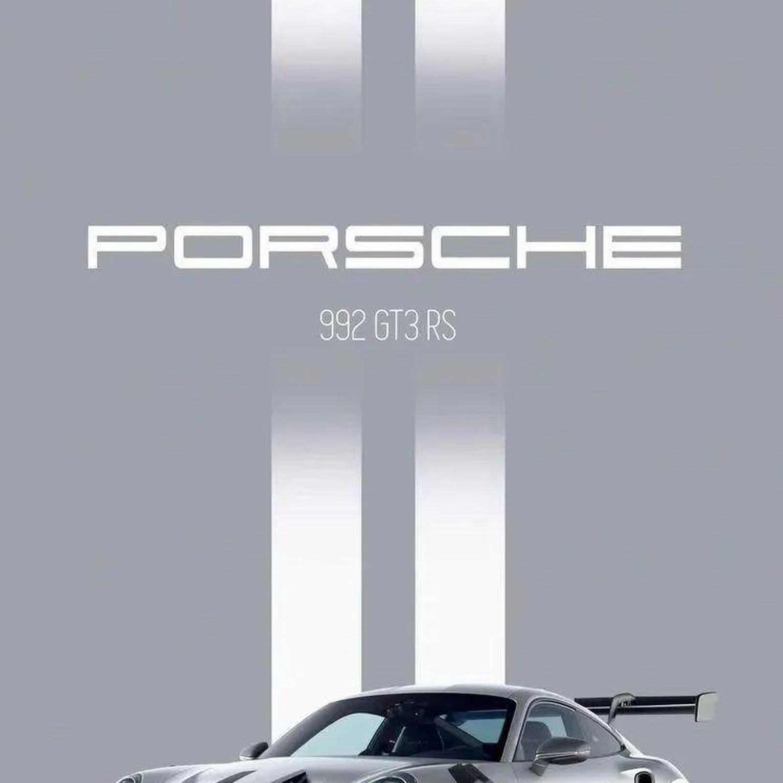 Download Silver Porsche 992 GT3 RS iPhone