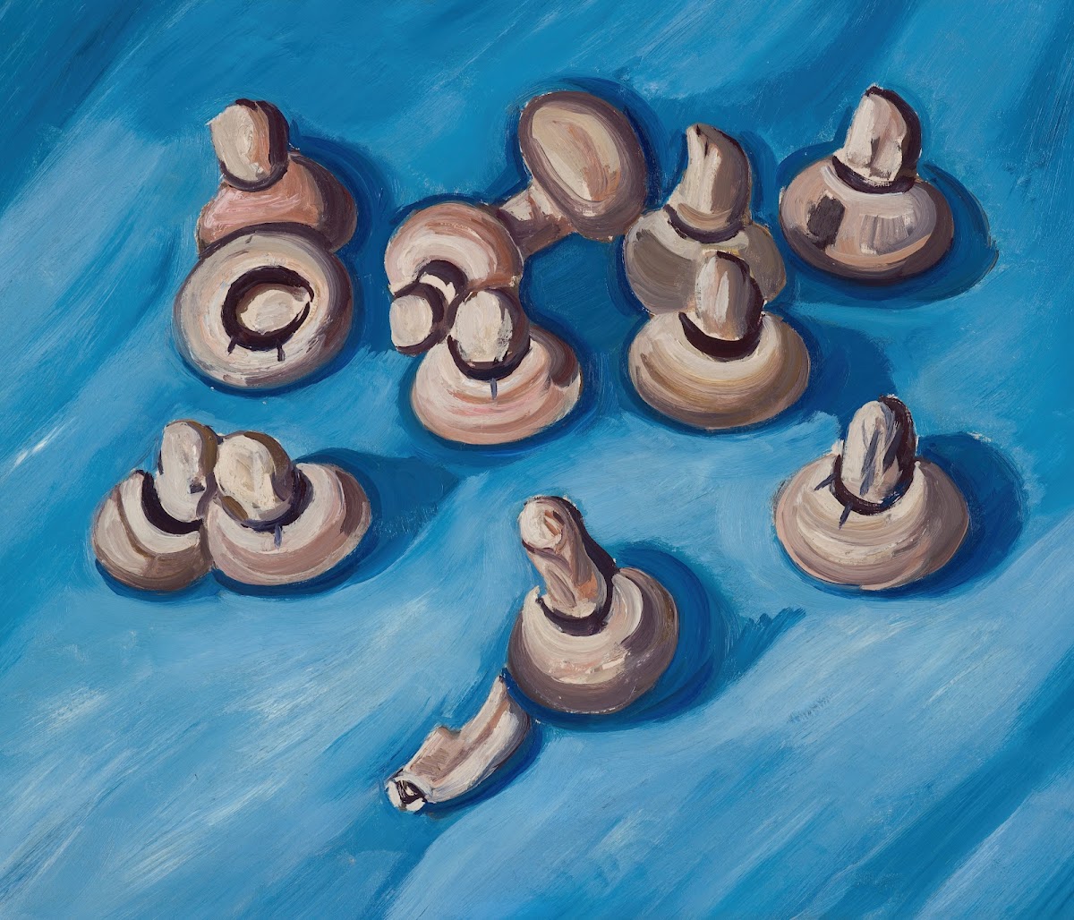Mushrooms on a Blue Background 1926