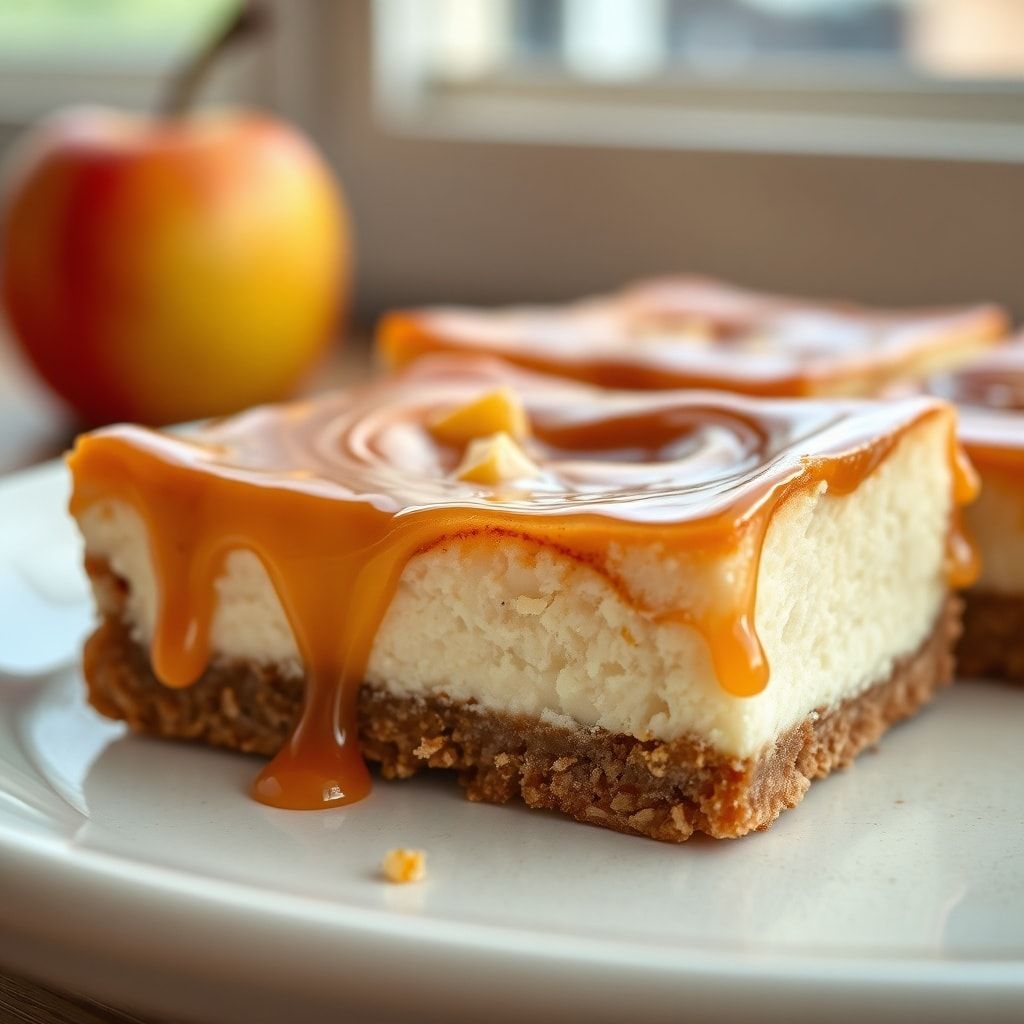 Caramel Apple Cheesecake Bars Recipe – Easy One-Pan Dessert finished