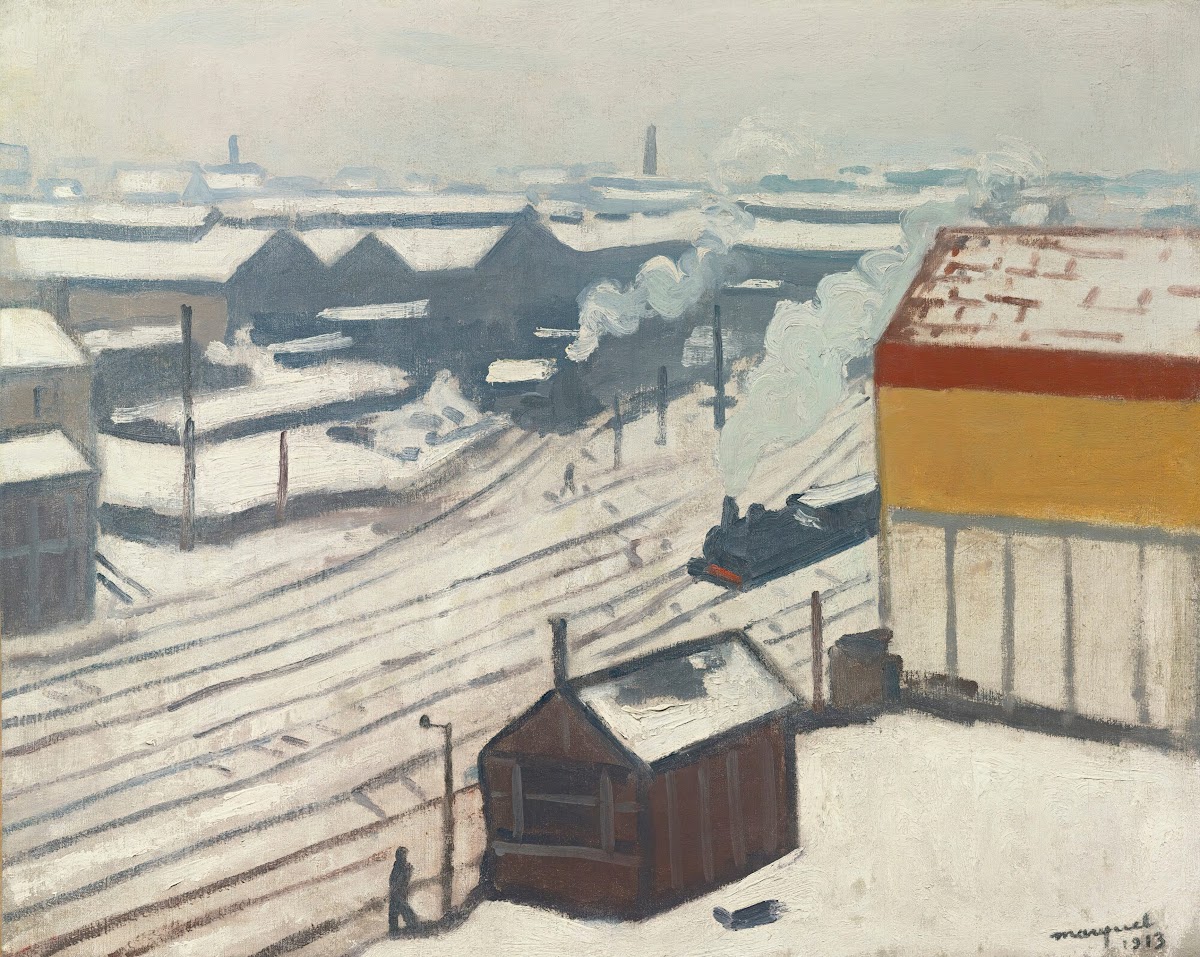 La Gare Montparnasse Sous La Neige 1913