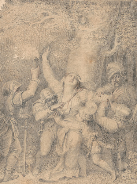 Queen Margaret of Anjou with the Prince Her Son Stripped of Her Regalia by Robbe