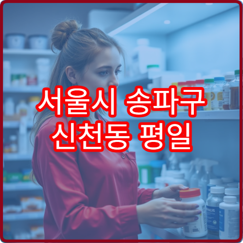 서울시 송파구 신천동 평일 야간 약국 잠실 인근 밤에도 문여는 약국