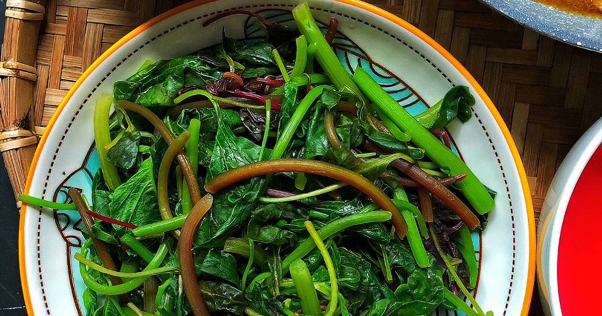 Rau Dền Luộc Chấm Mắm Nêm