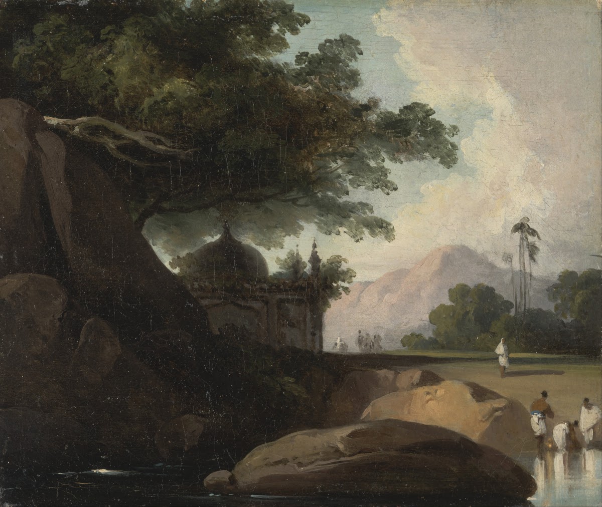 Indian Landscape with Temple ca 1815