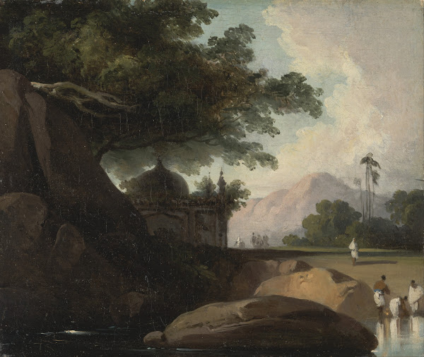 Indian Landscape with Temple ca 1815