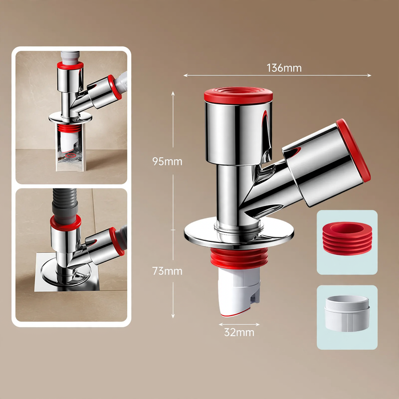 Abwasser-Verteiler für Waschmaschine und Waschbecken
