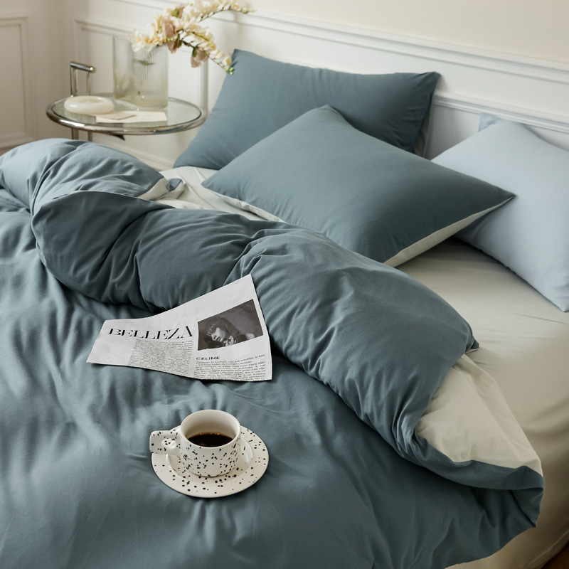 Jersey Cotton Bed Linen Set, 4-piece, soft