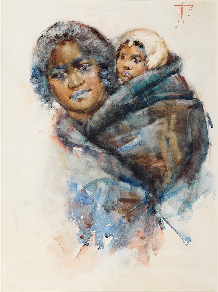 Maori woman and child 1900