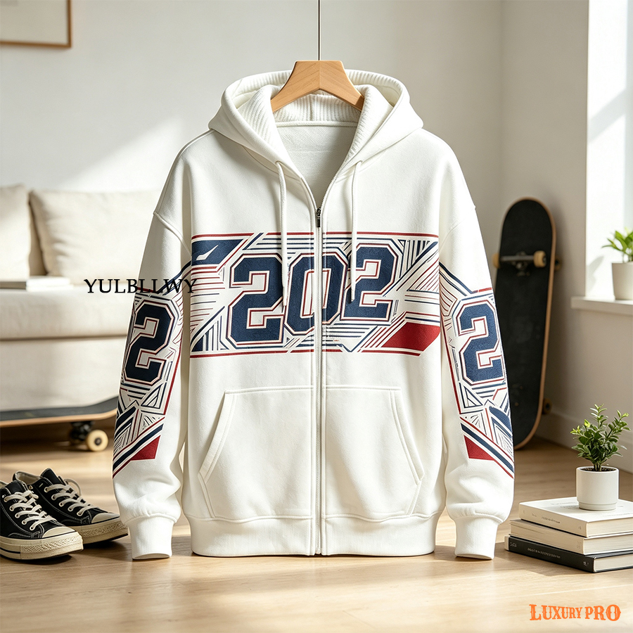 AOP Popcorn Texture Half Zip Sweatshirt
